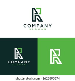 Abstract letter R logo template. letter R logo with simple style on white background