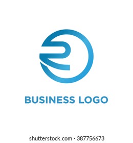Abstract letter R logo template.
