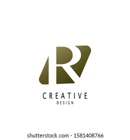 Abstract Letter  R logo. Vector design concept geometrical shape with hidden letter R  logo icon.