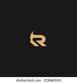 Abstract letter R logo with wood  design concept. modern and creative logo design.