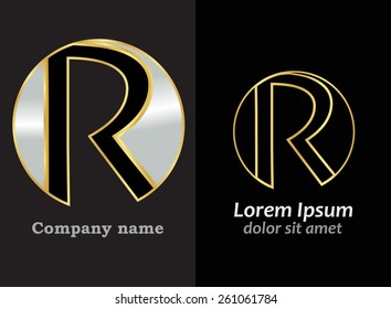 Abstract letter R logo.Alphabet logo design.Vector template.