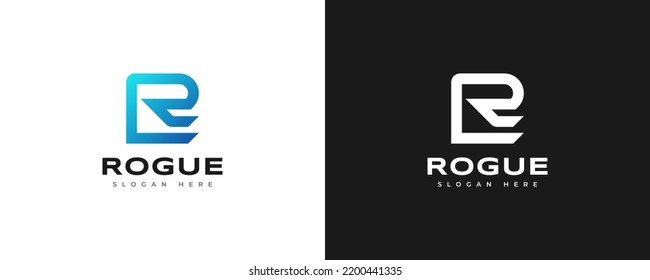 Abstract Letter R Monogram Logo Design for Business or Technology Logo