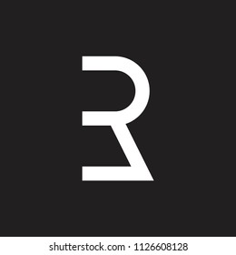 abstract letter r simple geometric logo