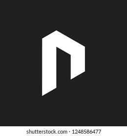 abstract letter r simple geometric logo 