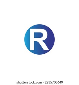 Letra abstracta diseño vectorial R