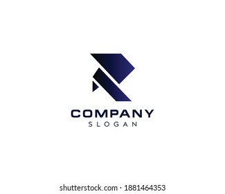 Abstract letter R vector logo design, R logo design
