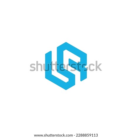 Abstract letter R vector logotype. Line hexagon creative simple logo design template. Universal geometric symbol font icon.