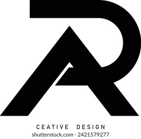 Abstract letter RA logo. This logo icon incorporate creative AR, PA letter