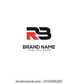 Abstract letter RB BR company Logo Design vector. Initials Business logo.