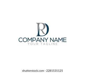 Abstrakter Brief RD, DR-Logo-Design-Konzept. Kreatives und luxuriöses Alphabet, Vektorsymbol.