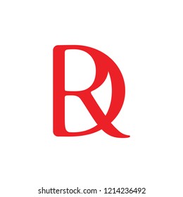 abstract letter rd linked monogram logo 
