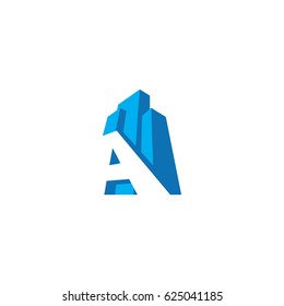 abstract letter a for real estate and mortgage logo