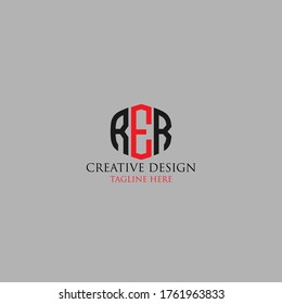 Abstract Letter RER logo design template.