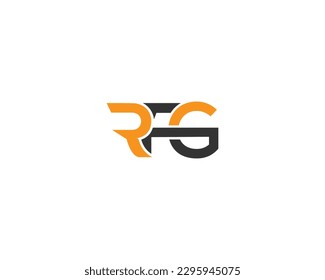 Abstract Letter RFG Simple Logo Icon Design Creative Initial Vector Template.