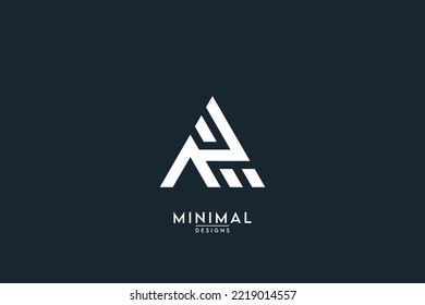 Abstract letter RH, HR, R, H Logo Design Vector Template Element.