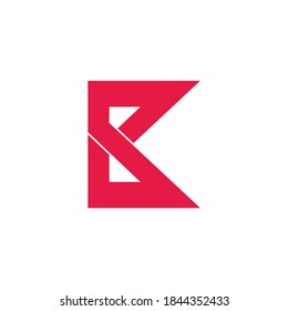 abstract letter rk geometric line logo vector