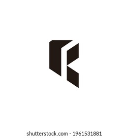 abstract letter rk simple polygonal logo vector