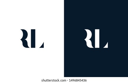 Abstract letter RL logo. This logo icon incorporate with abstract shape in the creative way. Its look like letter R and L.