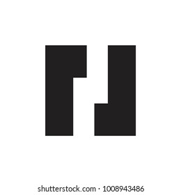 abstract letter rl square logo vector