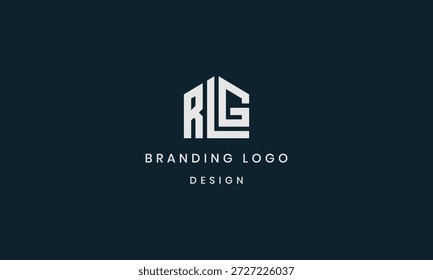 Vector de diseño de logotipo de monograma de iniciales RLG de letra Abstractas con Formas abstractas.