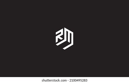 Abstract letter RM logo. This logo icon incorporate with abstract shape in the creative way. Its look like letter R and M.