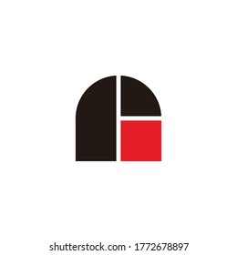 Abstract letter rn simple geometric design vector fit for simple construction logo