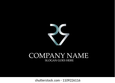 Abstract Letter RR Vector Logotype Template.