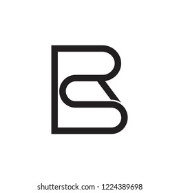 abstract letter rs linked lines logo vector 