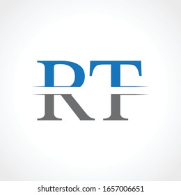 Plantilla de vectores de diseño de logotipo RX carta abstracta. Color azul creativo y gris RT Diseño de logotipos de letras