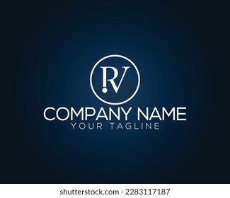 Abstrakter Buchstabe RV, VR Einzigartiges Logo Design Konzept. Kreatives und luxuriöses Alphabet, Vektorsymbol.