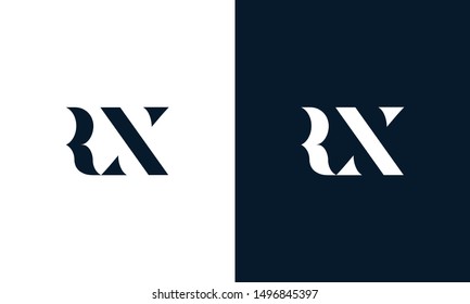Abstract letter RX logo. This logo icon incorporate with abstract shape in the creative way. Its look like letter R and X.