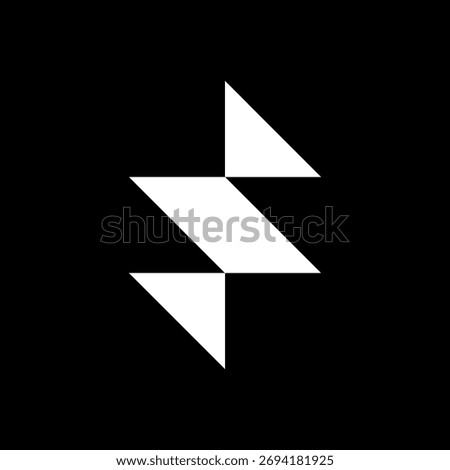Abstract letter S arrow building logo design