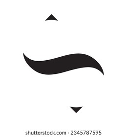 abstract letter S arrow up down logo isolated on white background.