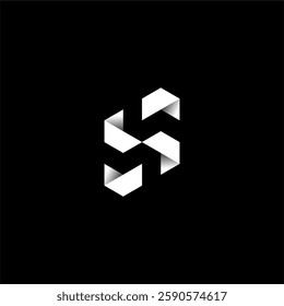 abstract Letter S and arrow logo concept vector icon