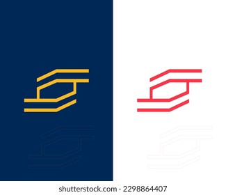Abstract Letter S with building Construction logo design, letter s with real state minimalist logo design