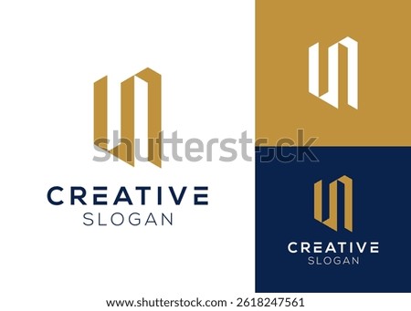 Abstract letter S with building logo design for architect or skyscraper
