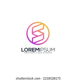 abstract letter s circle colorful logo modern gradient