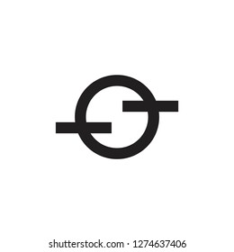 abstract letter s circle geometric negative space logo