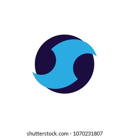 abstract letter s circle logo vector