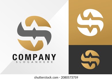 Abstract Letter S Circle Logo Design Vector illustration template