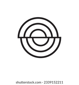 abstract letter S circle logo icon.