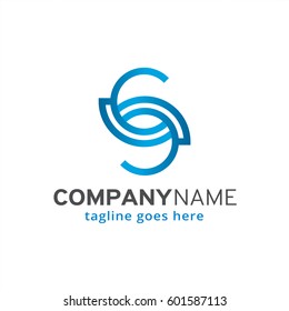 Abstract Letter S Circle Logo Template Design Vector