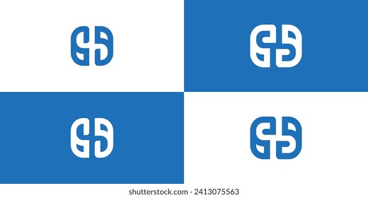 Letra abstracta diseño del logotipo del vector de la colección S