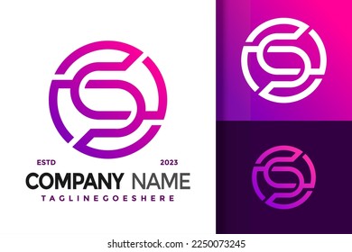 Abstract Letter S Colorful Logo Logos Design Element Stock Vector Illustration Template