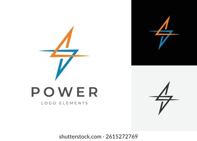 Abstract letter s electrical identity logo. thunderbolt flash energy vector logo icon design for power lightning symbol, graphic illustration