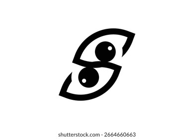 abstract letter s eye logo template design