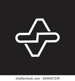 abstract letter s geometric lines logo vector