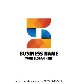 Abstract Letter S Gradient Colorful Logo