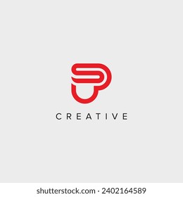 Abstract letter S heart logo vector symbol. Valentines day logotype concept.