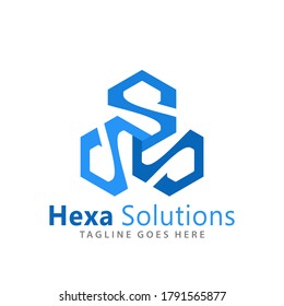 Abstract Letter S Hexagon Bee Logos Design Vector Illustration Template